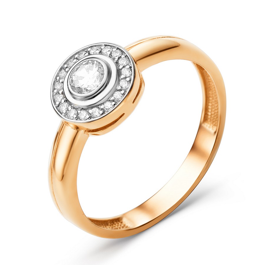 Кольцо, золото, фианит, 002511-1102